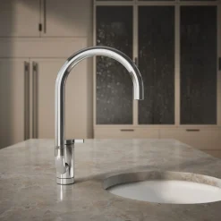Single-handle bar sink faucet with two-function extended-reach spout^Kohler Clearance