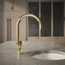 Single-handle bar sink faucet with two-function extended-reach spout^Kohler Clearance