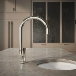 Single-handle bar sink faucet with two-function extended-reach spout^Kohler Clearance
