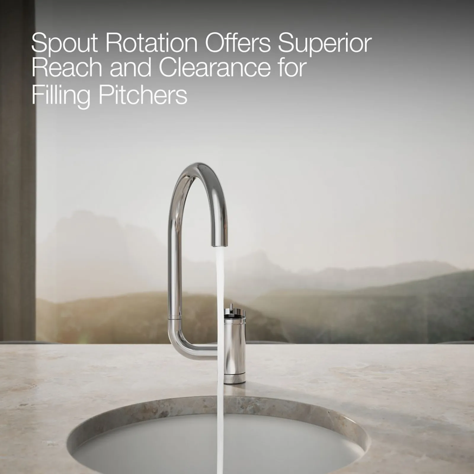 Single-handle bar sink faucet with two-function extended-reach spout^Kohler Clearance