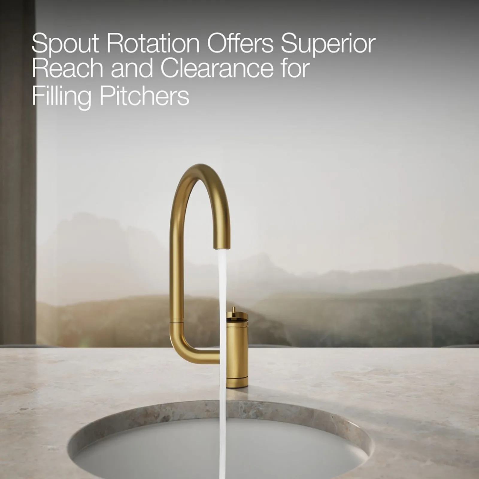Single-handle bar sink faucet with two-function extended-reach spout^Kohler Clearance