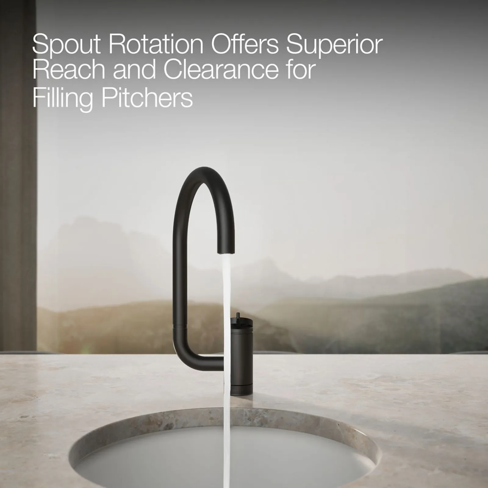 Single-handle bar sink faucet with two-function extended-reach spout^Kohler Clearance