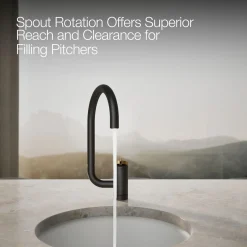 Single-handle bar sink faucet with two-function extended-reach spout^Kohler Clearance