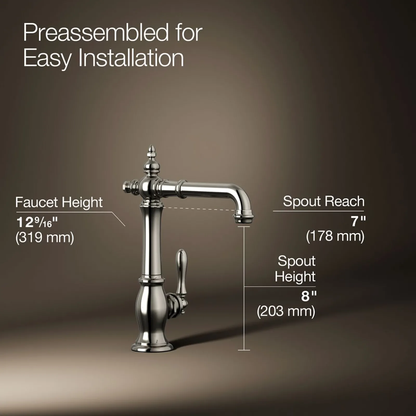 Single-handle bar sink faucet^Kohler