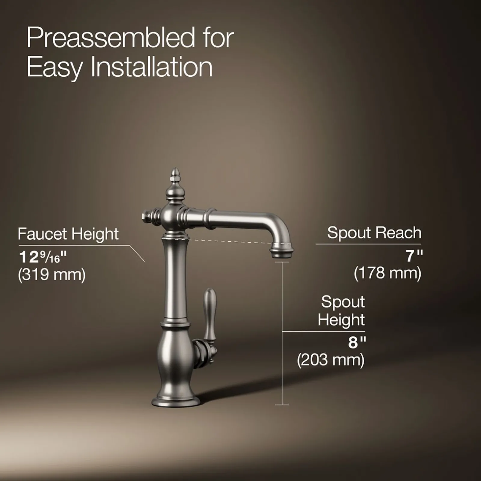 Single-handle bar sink faucet^Kohler