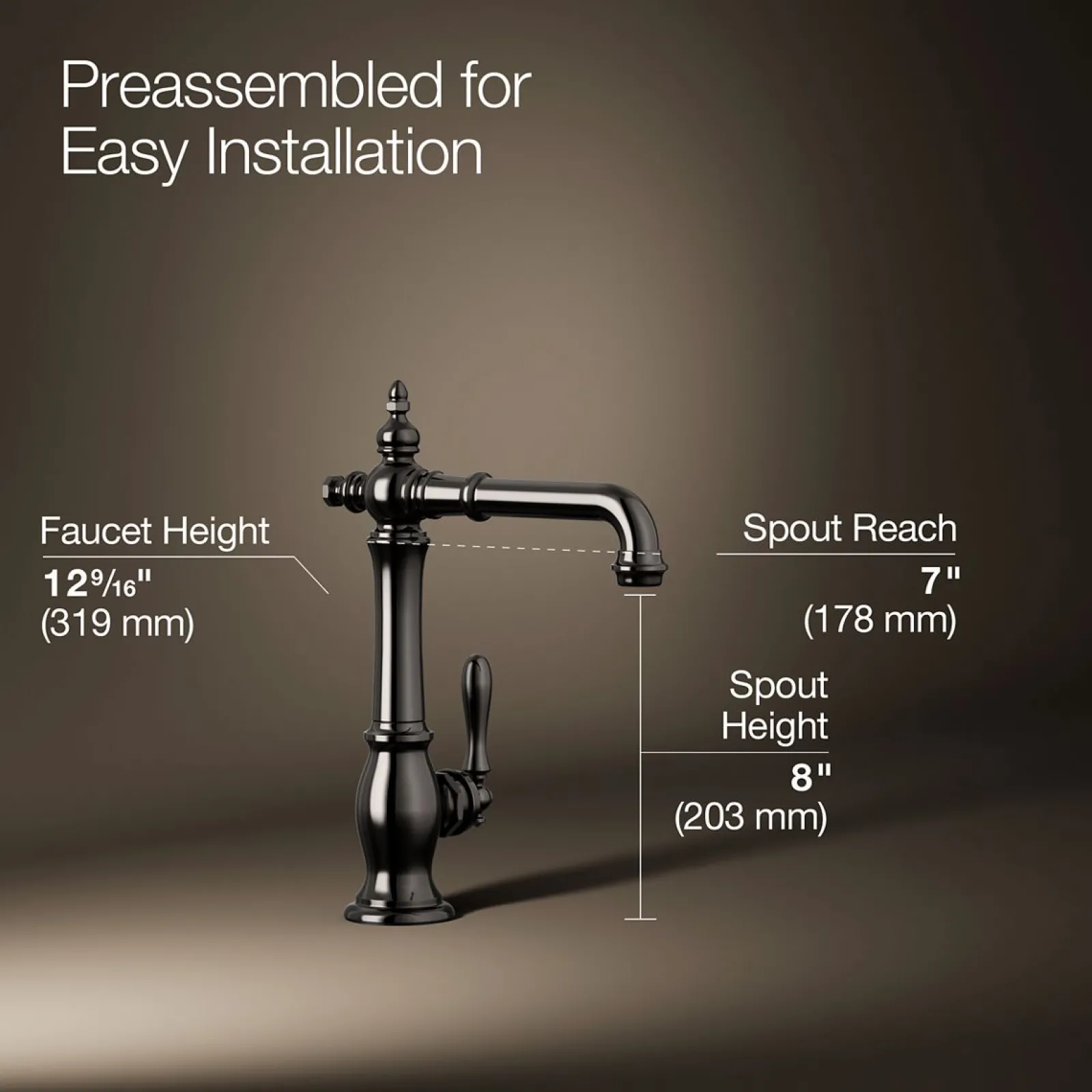 Single-handle bar sink faucet^Kohler