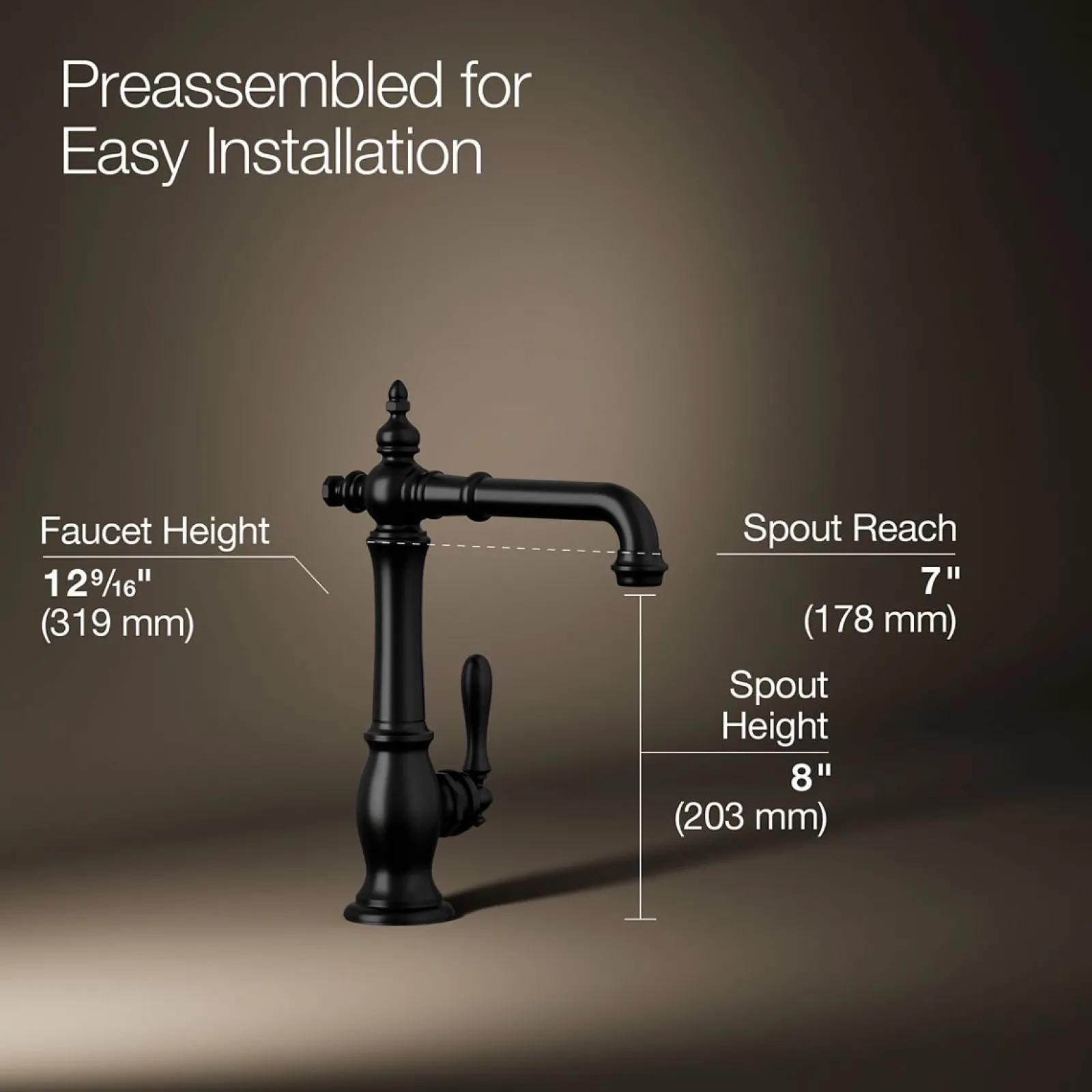 Single-handle bar sink faucet^Kohler