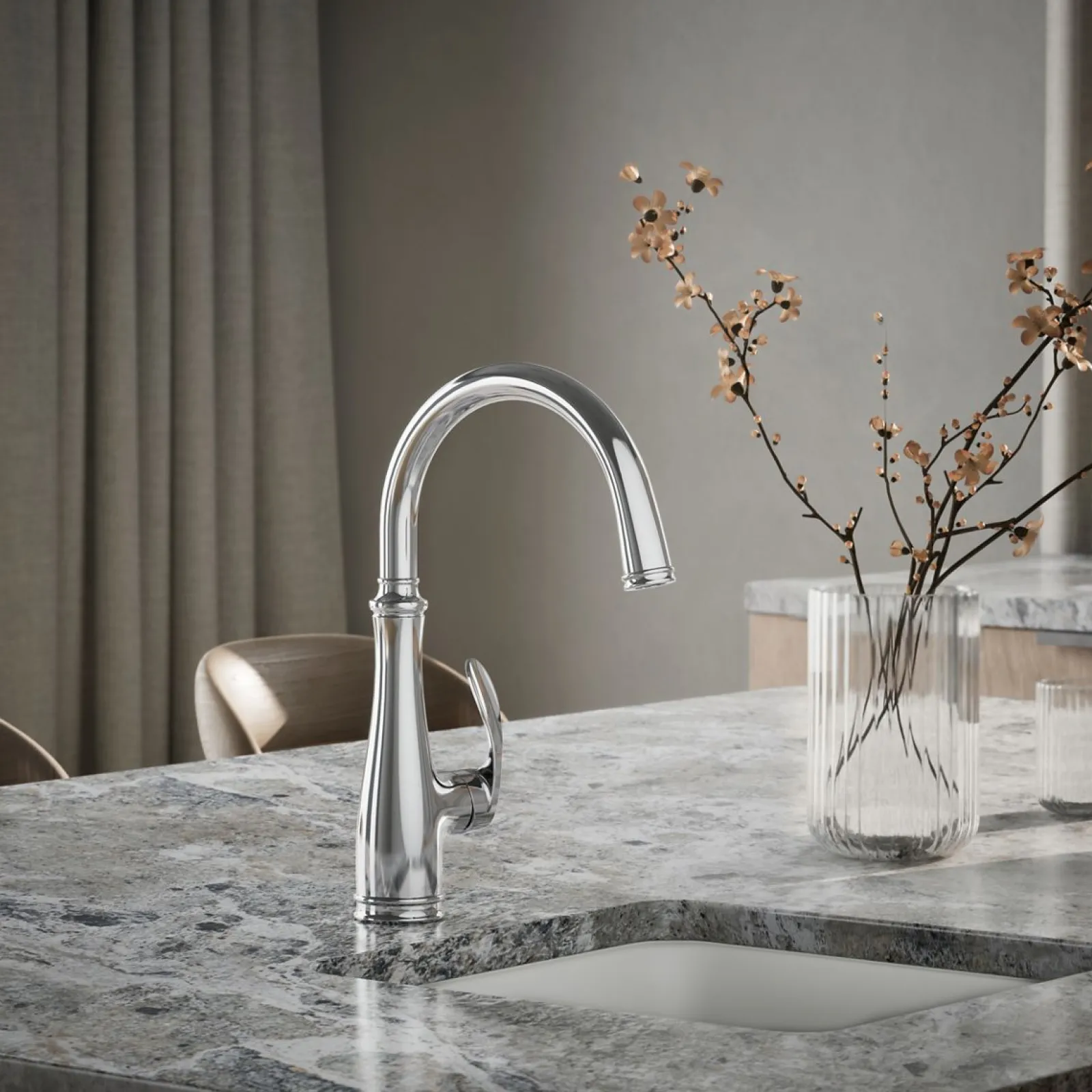 Single-handle bar sink faucet^Kohler New