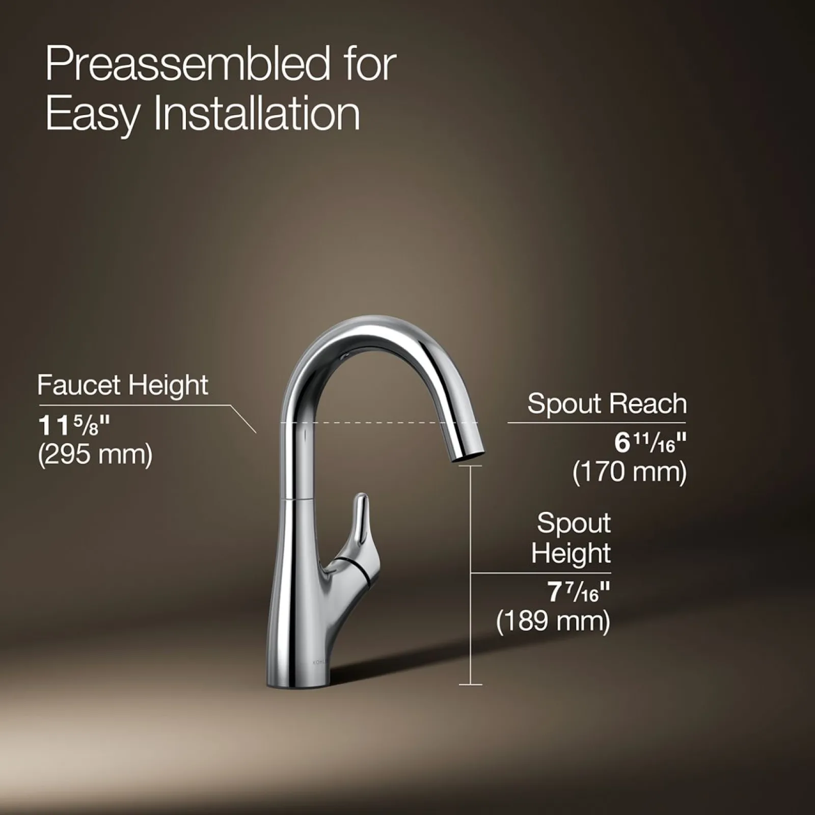 Single-handle bar sink faucet^Kohler Best