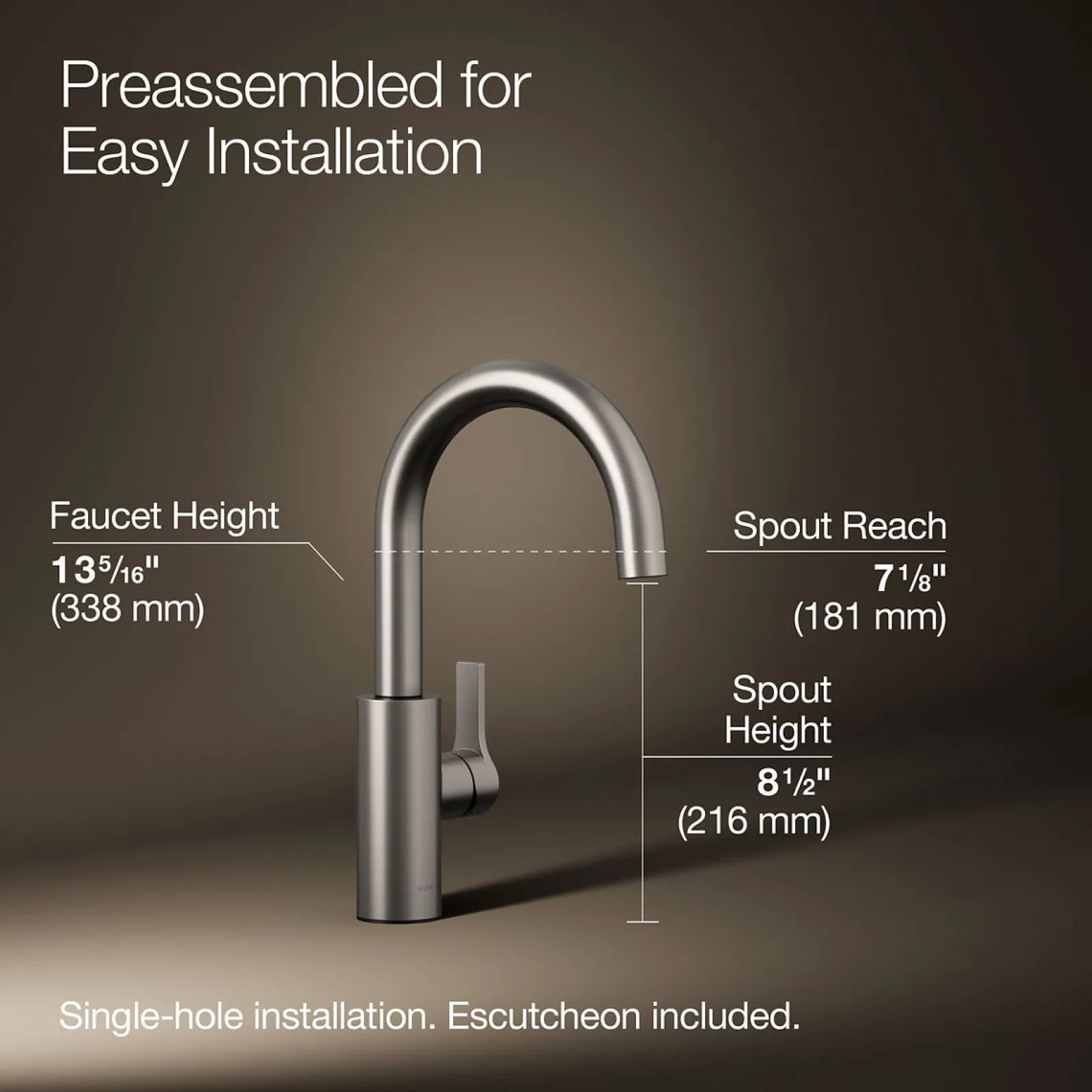 Single-handle bar sink faucet^Kohler Hot