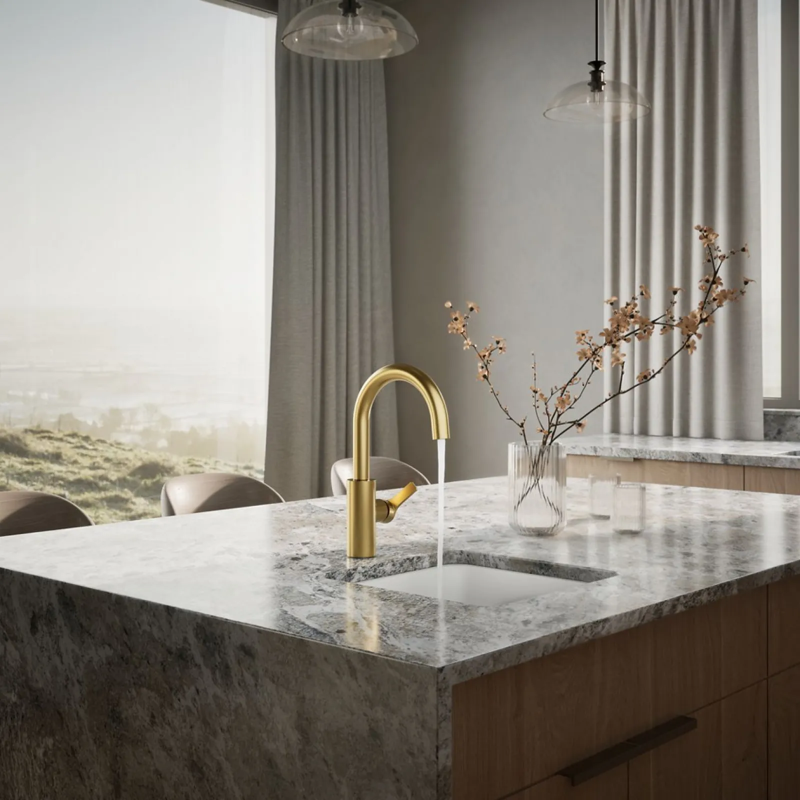Single-handle bar sink faucet^Kohler Hot