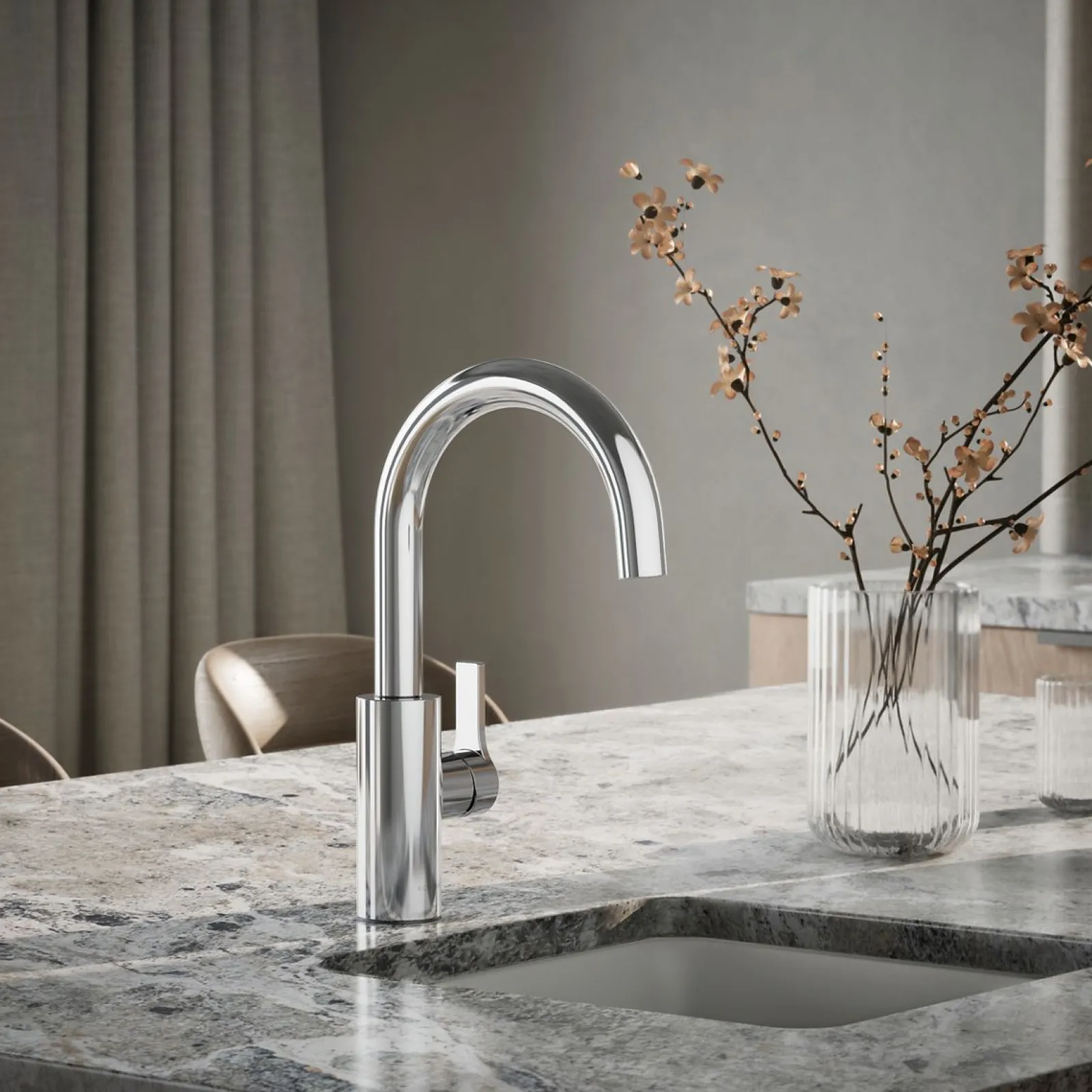 Single-handle bar sink faucet^Kohler Hot