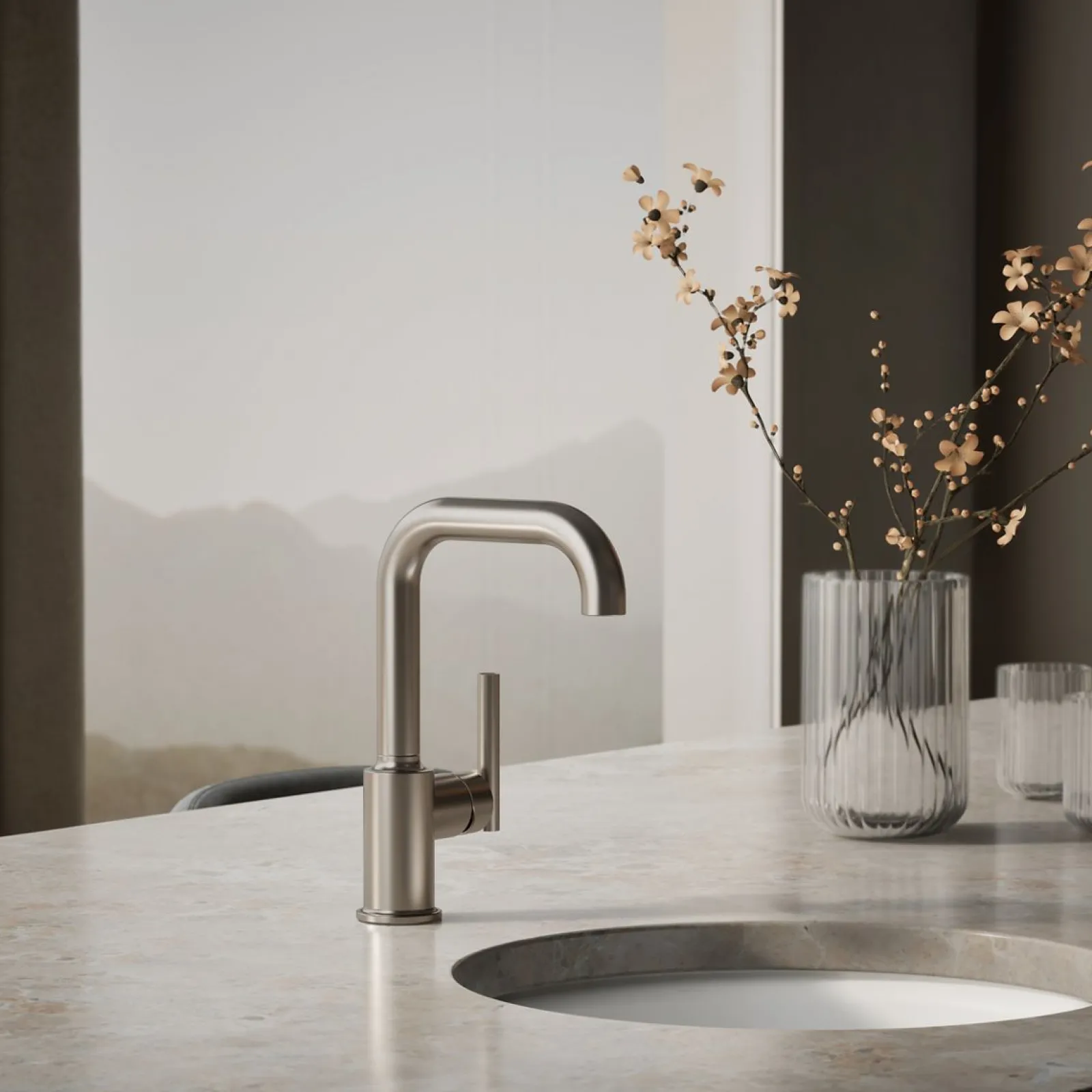 Single-handle bar sink faucet^Kohler