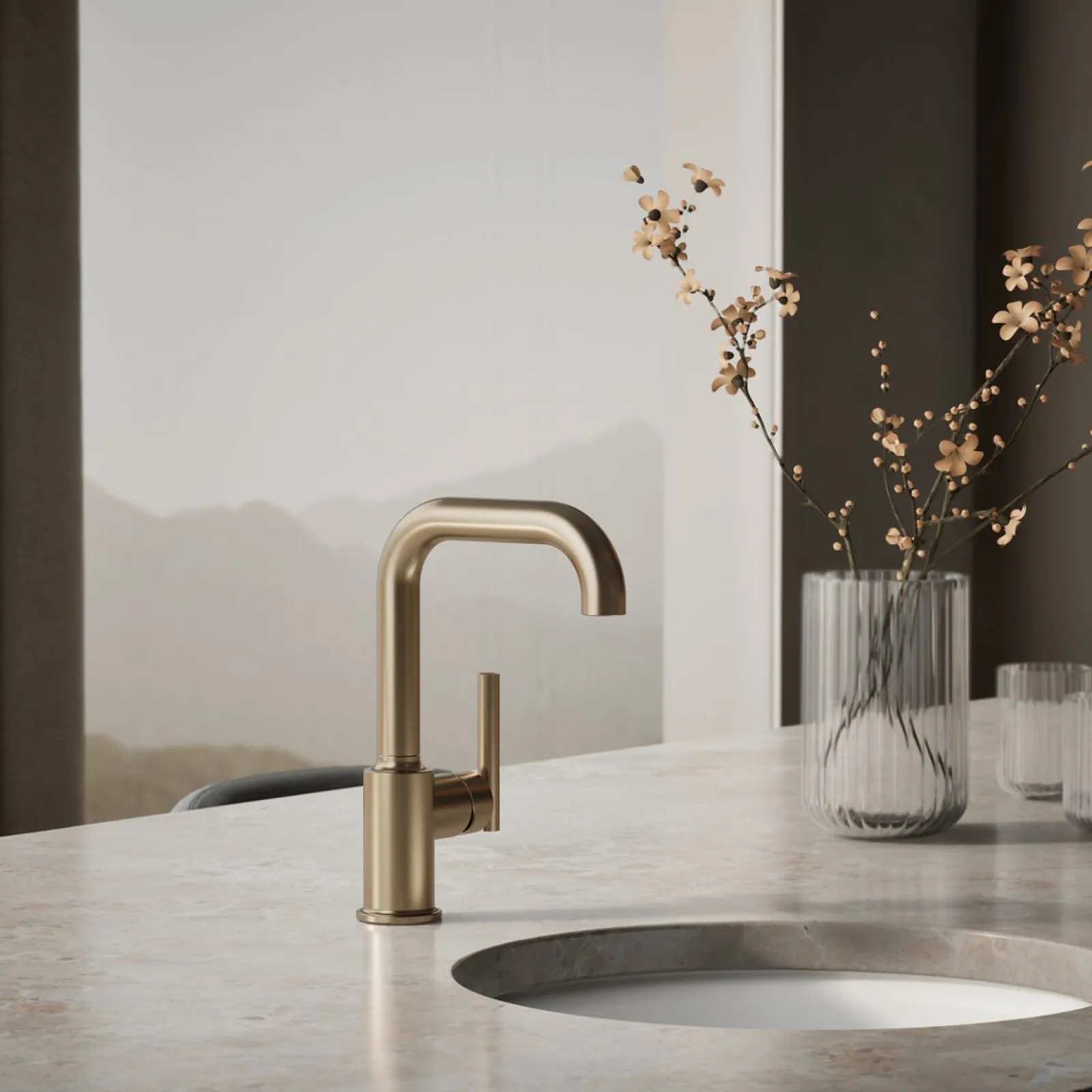 Single-handle bar sink faucet^Kohler