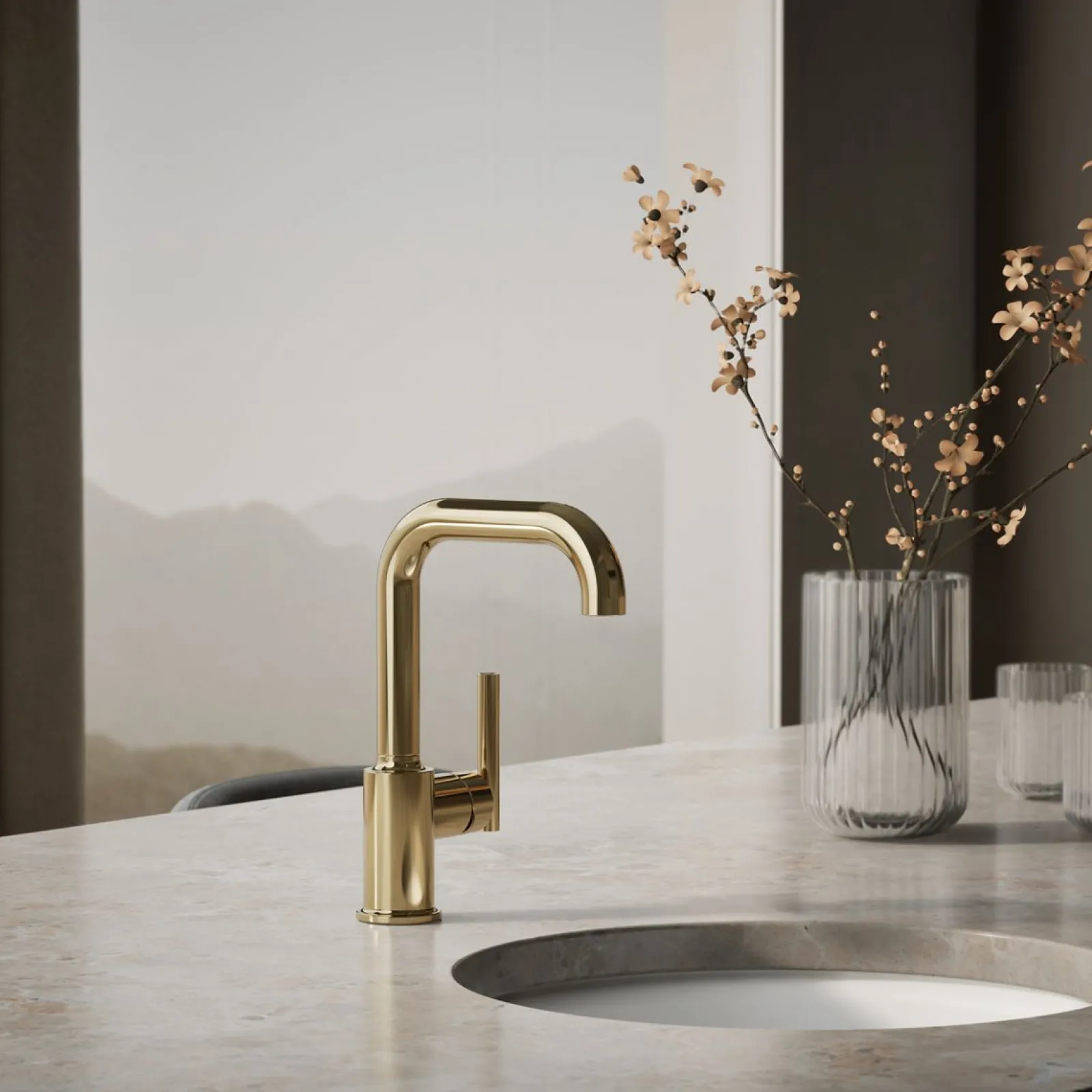 Single-handle bar sink faucet^Kohler