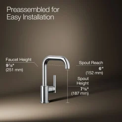 Single-handle bar sink faucet^Kohler