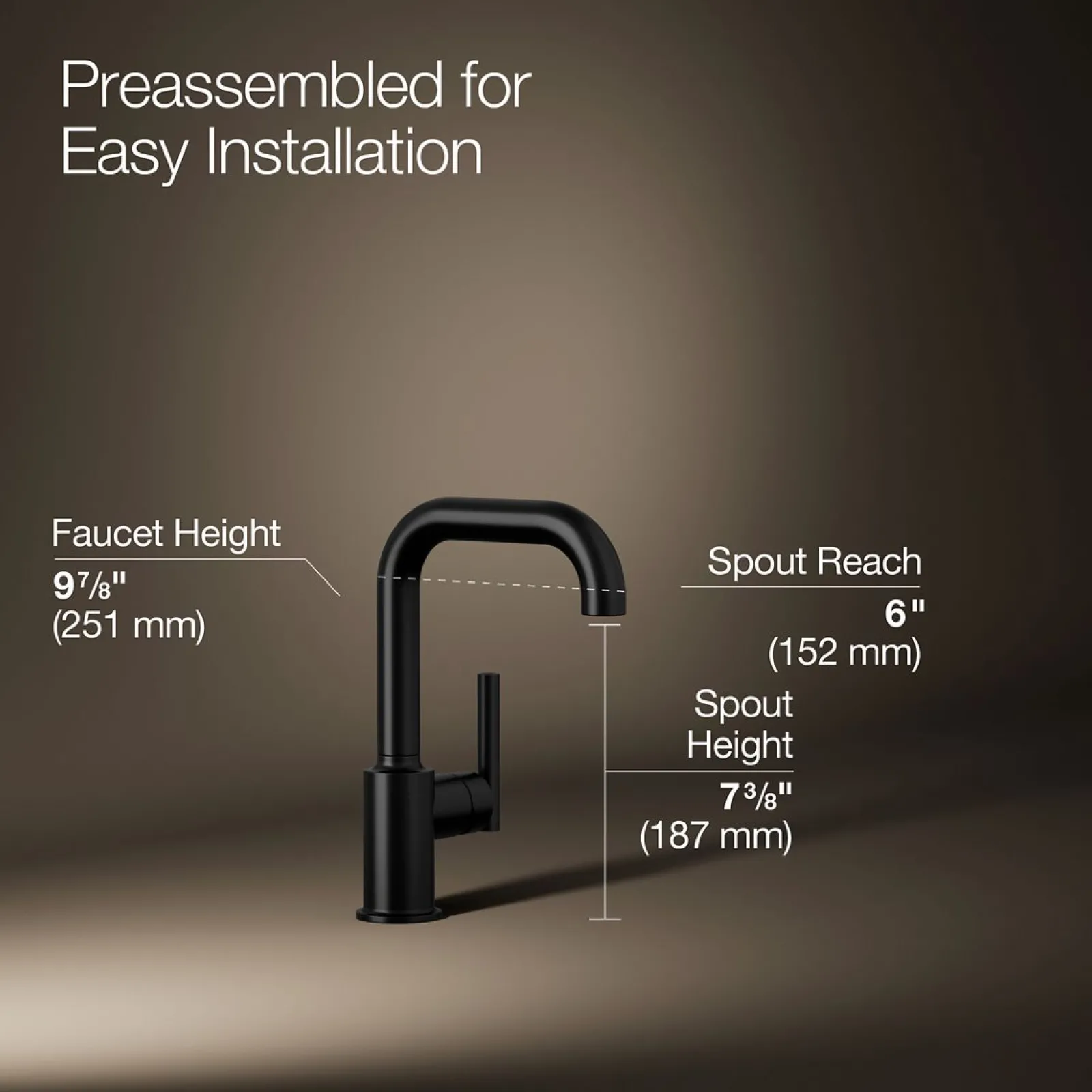 Single-handle bar sink faucet^Kohler