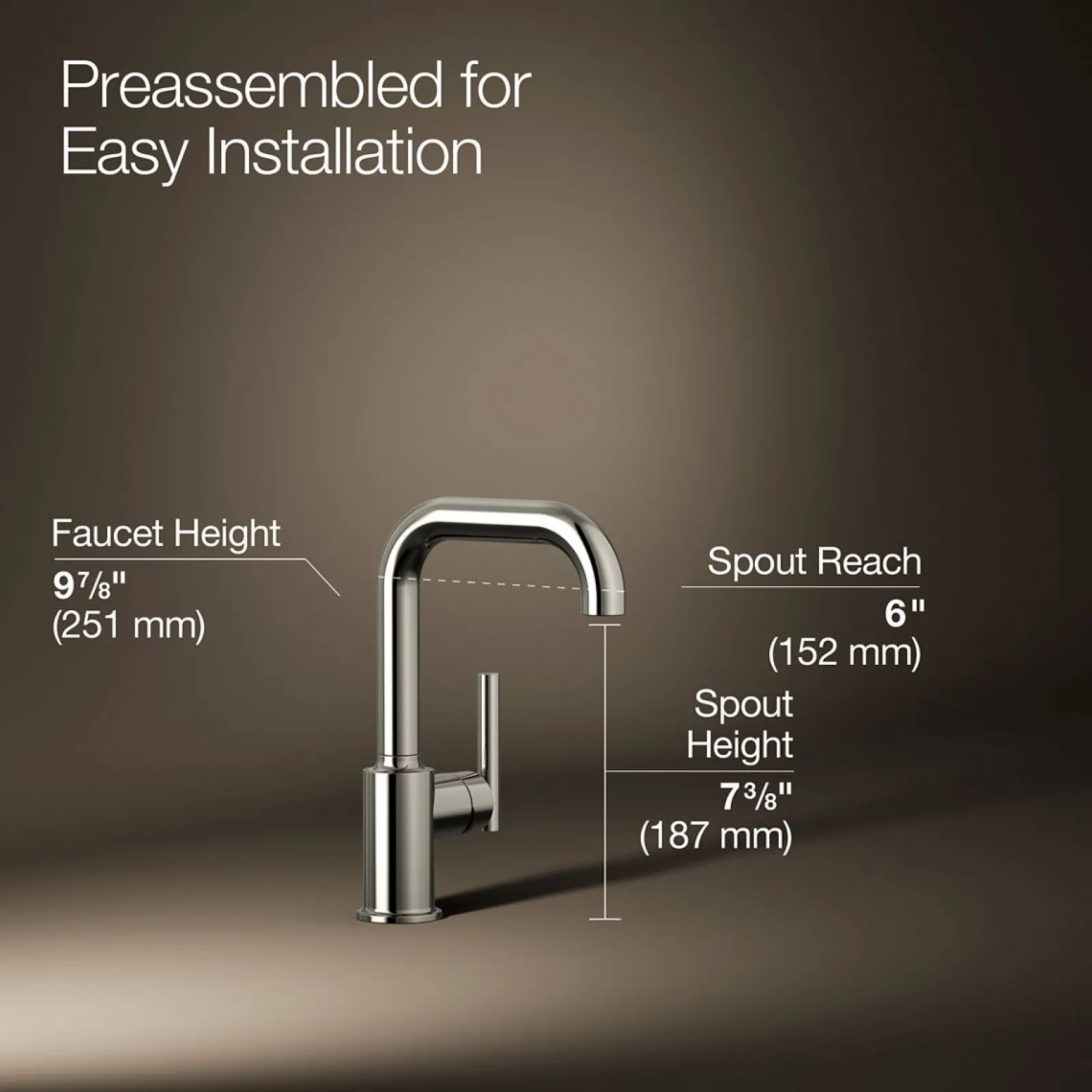 Single-handle bar sink faucet^Kohler