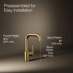 Single-handle bar sink faucet^Kohler