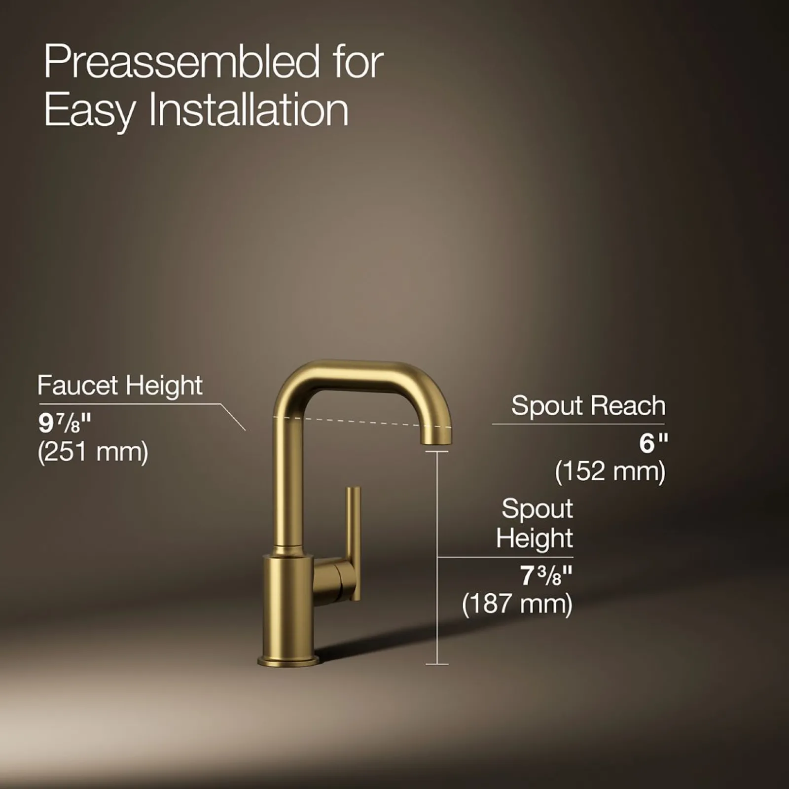 Single-handle bar sink faucet^Kohler