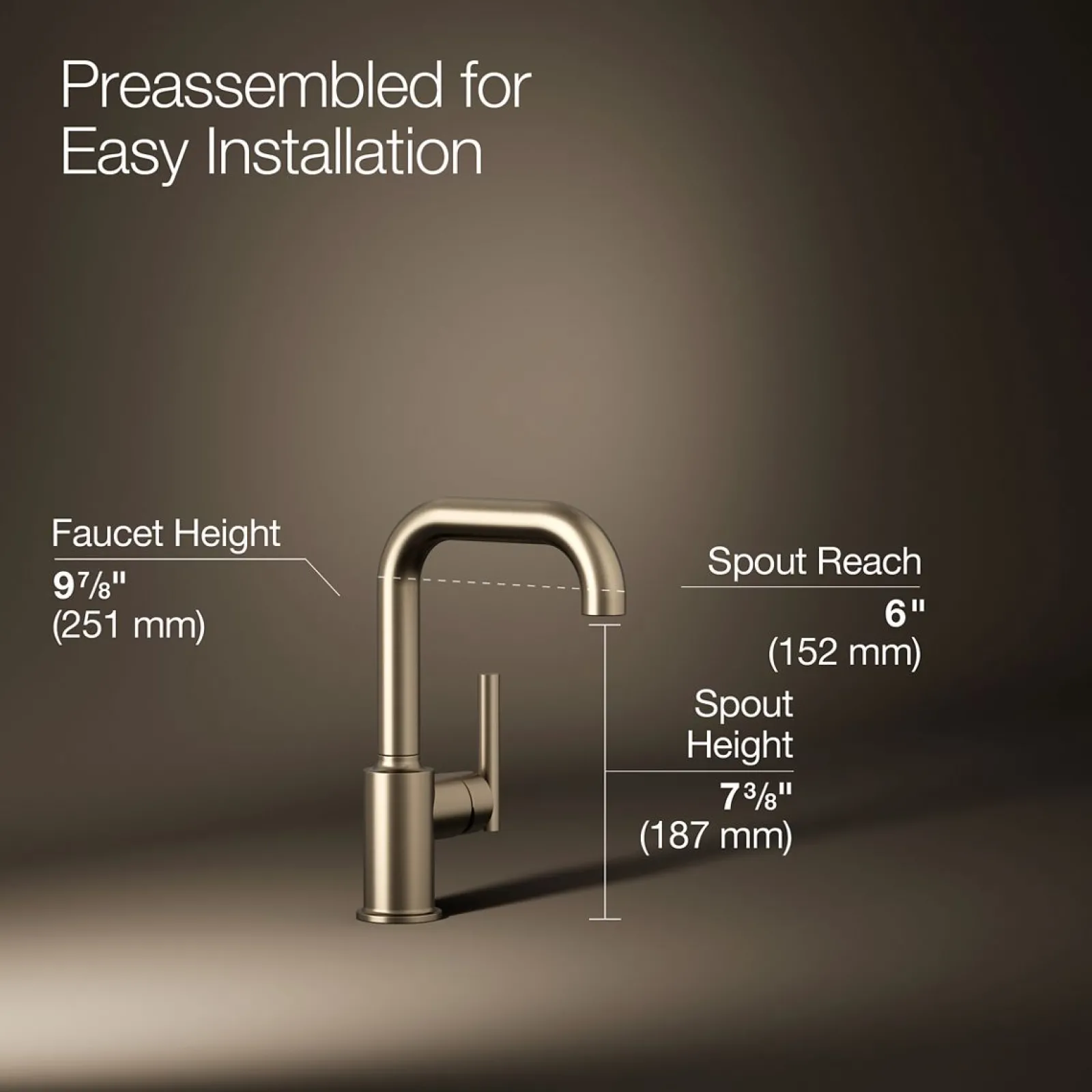 Single-handle bar sink faucet^Kohler