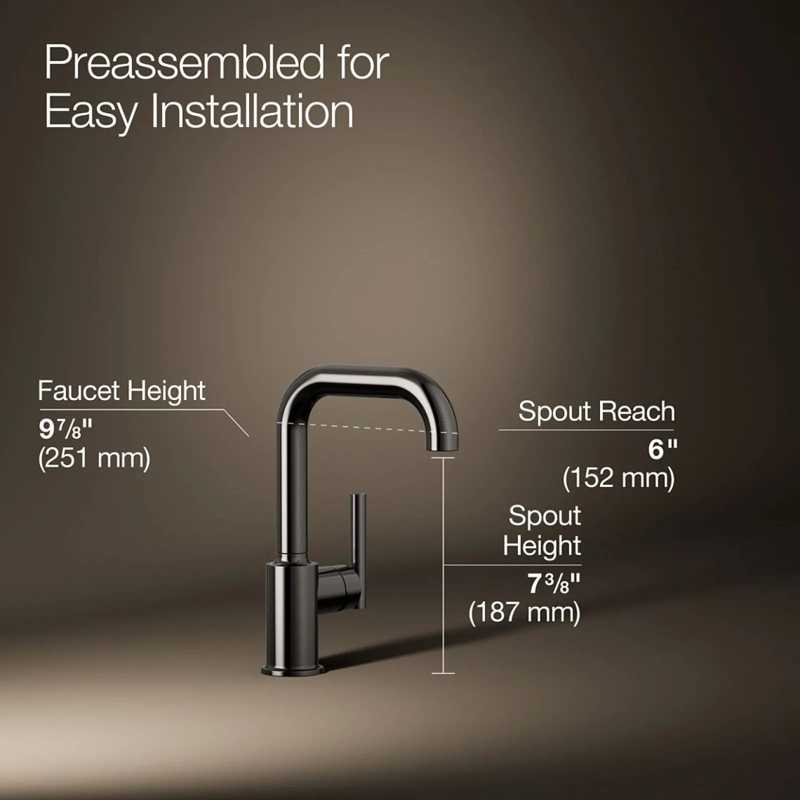 Single-handle bar sink faucet^Kohler