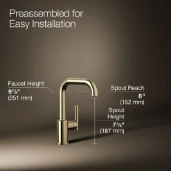 Single-handle bar sink faucet^Kohler