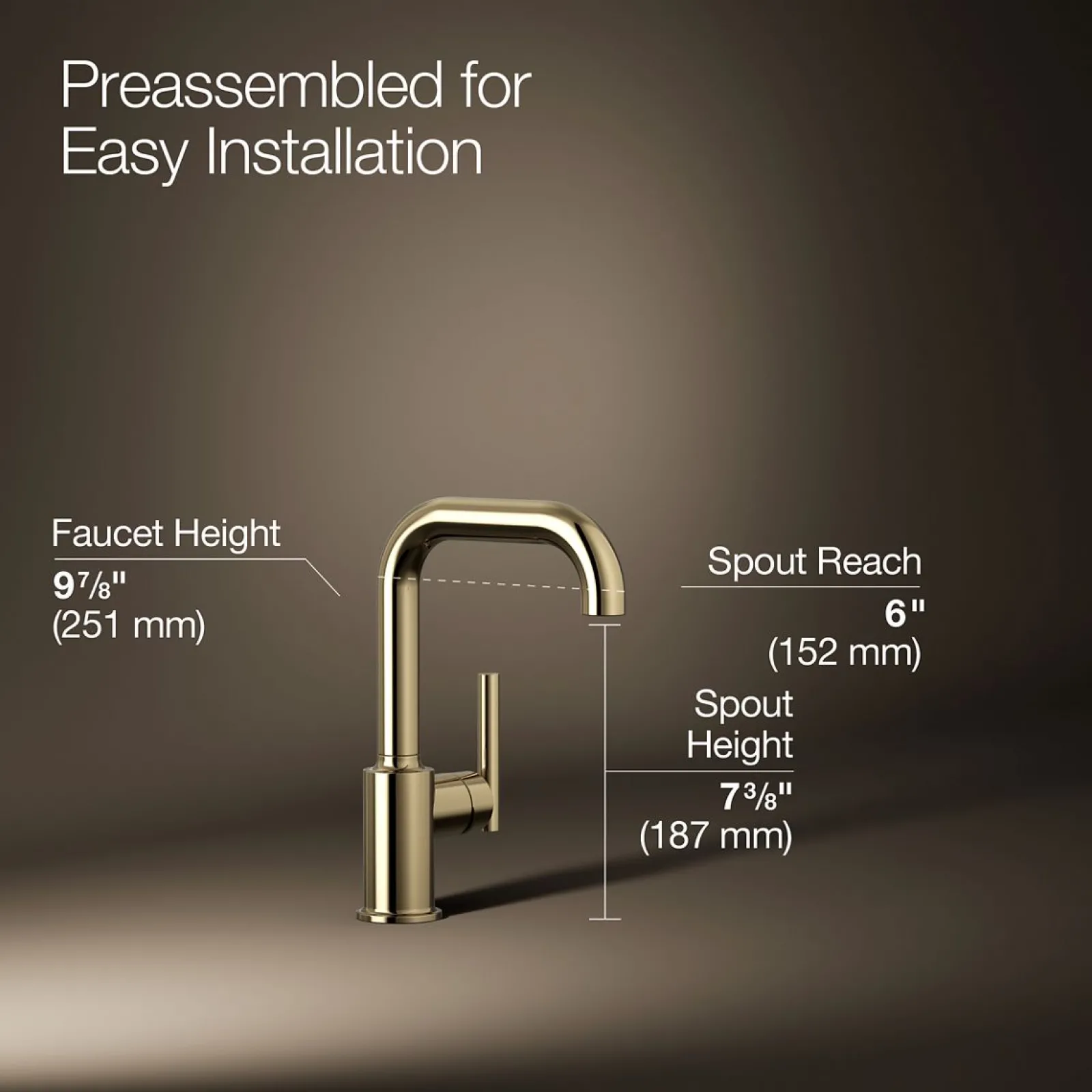 Single-handle bar sink faucet^Kohler