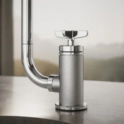 Single-handle bar sink faucet with two-function extended-reach spout and side sprayer^Kohler Outlet