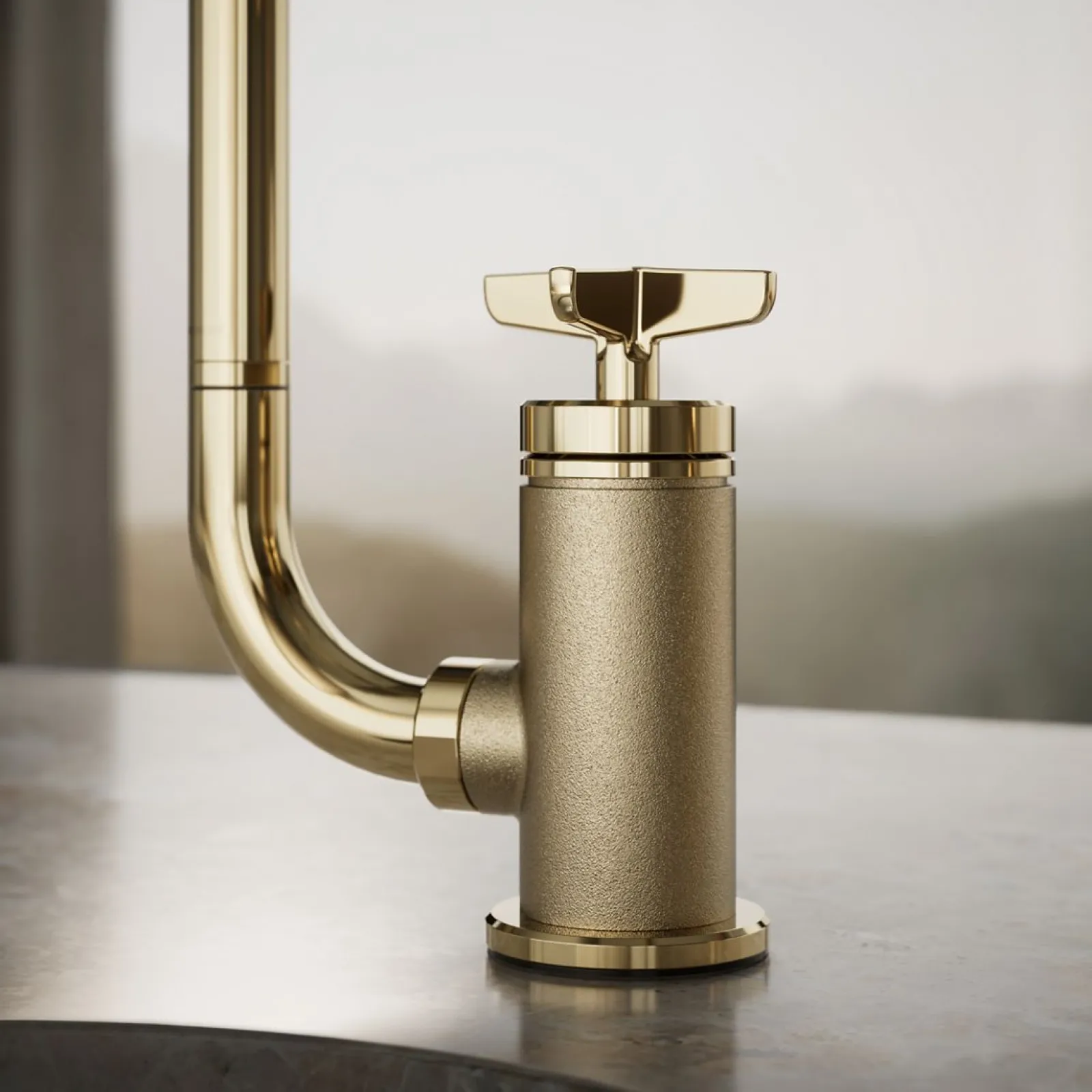 Single-handle bar sink faucet with two-function extended-reach spout and side sprayer^Kohler Outlet