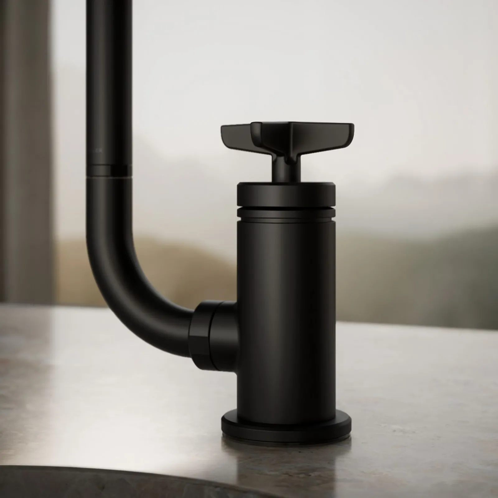 Single-handle bar sink faucet with two-function extended-reach spout and side sprayer^Kohler Outlet