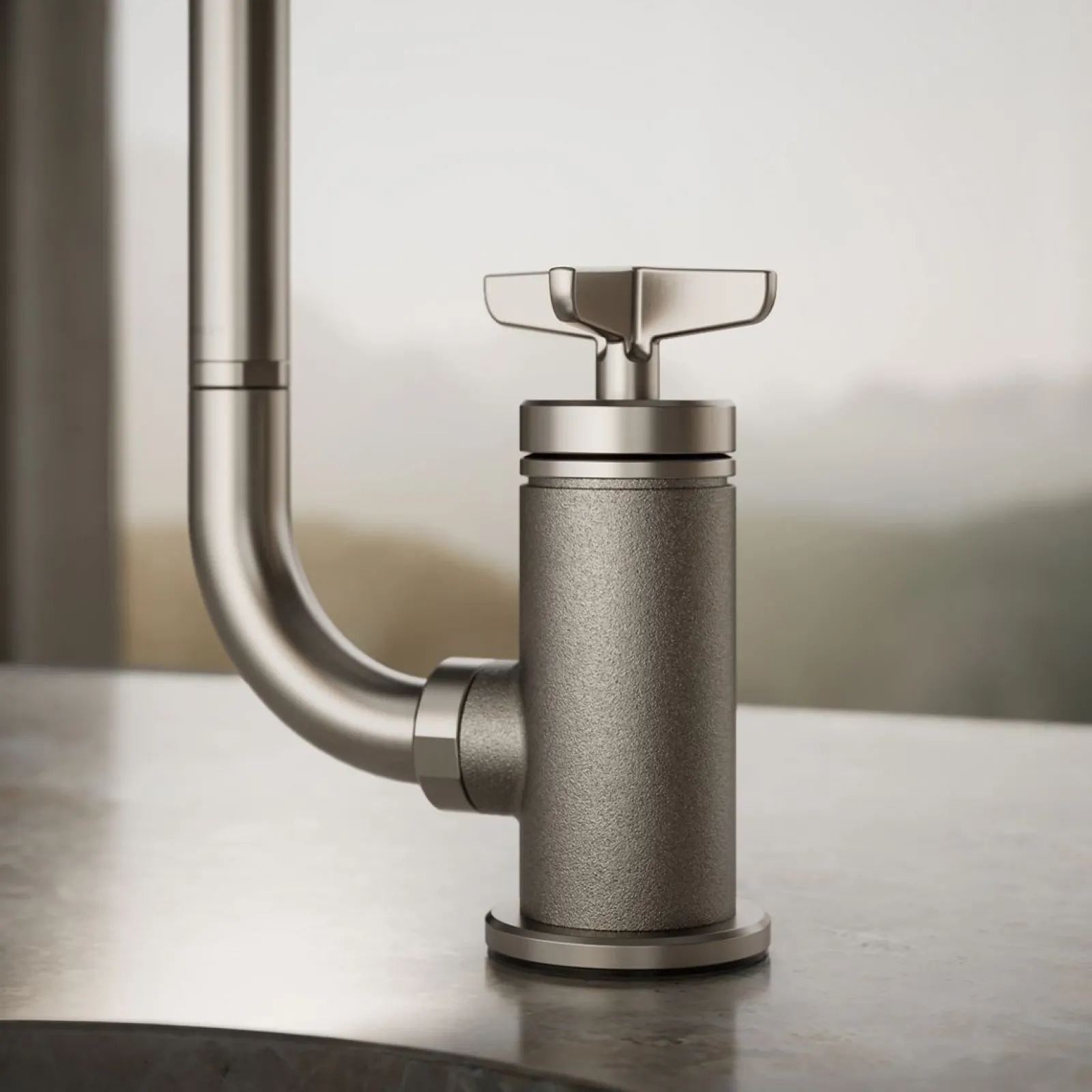 Single-handle bar sink faucet with two-function extended-reach spout and side sprayer^Kohler Outlet