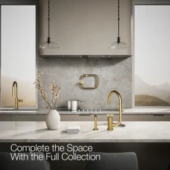 Single-handle bar sink faucet with two-function extended-reach spout and side sprayer^Kohler Outlet