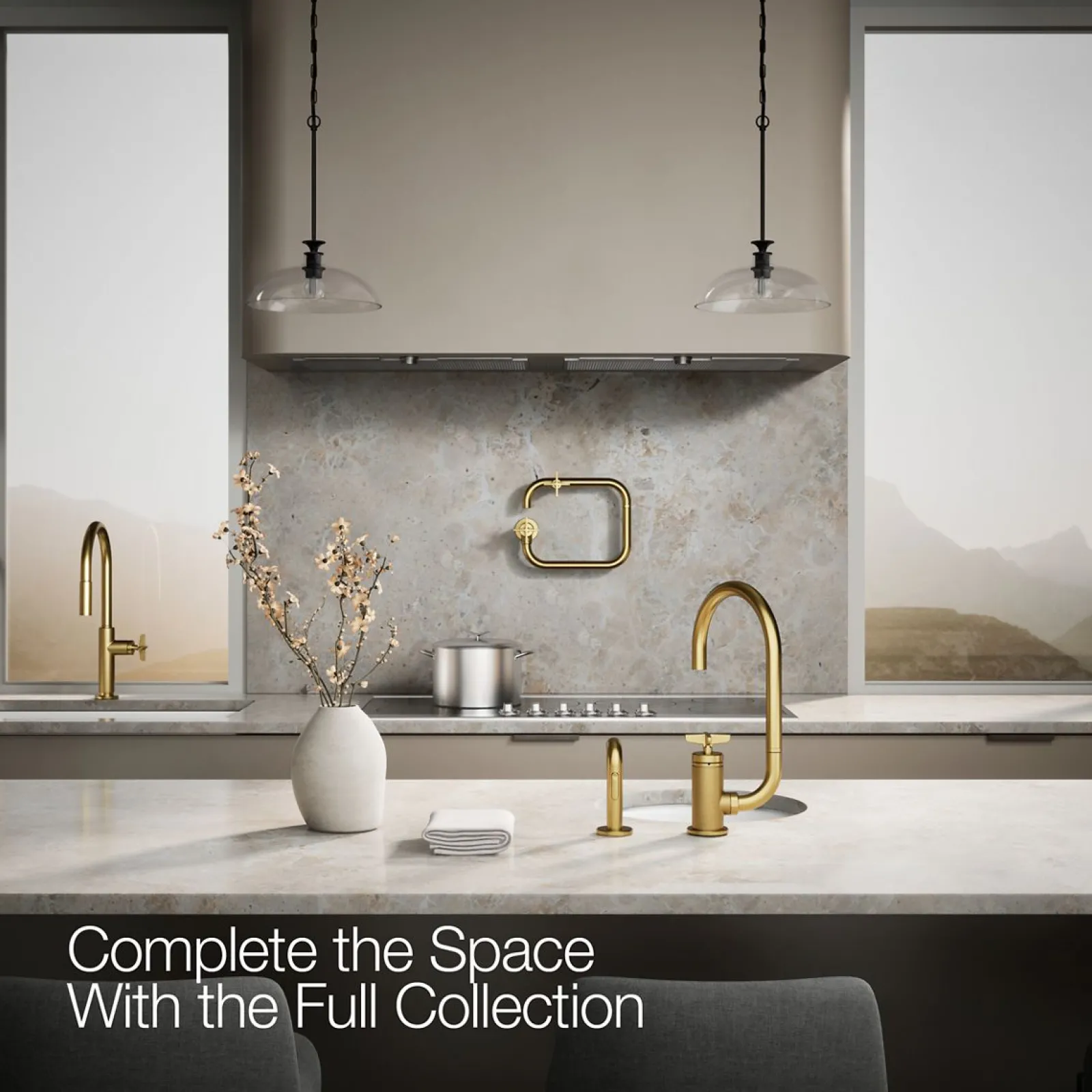 Single-handle bar sink faucet with two-function extended-reach spout and side sprayer^Kohler Outlet