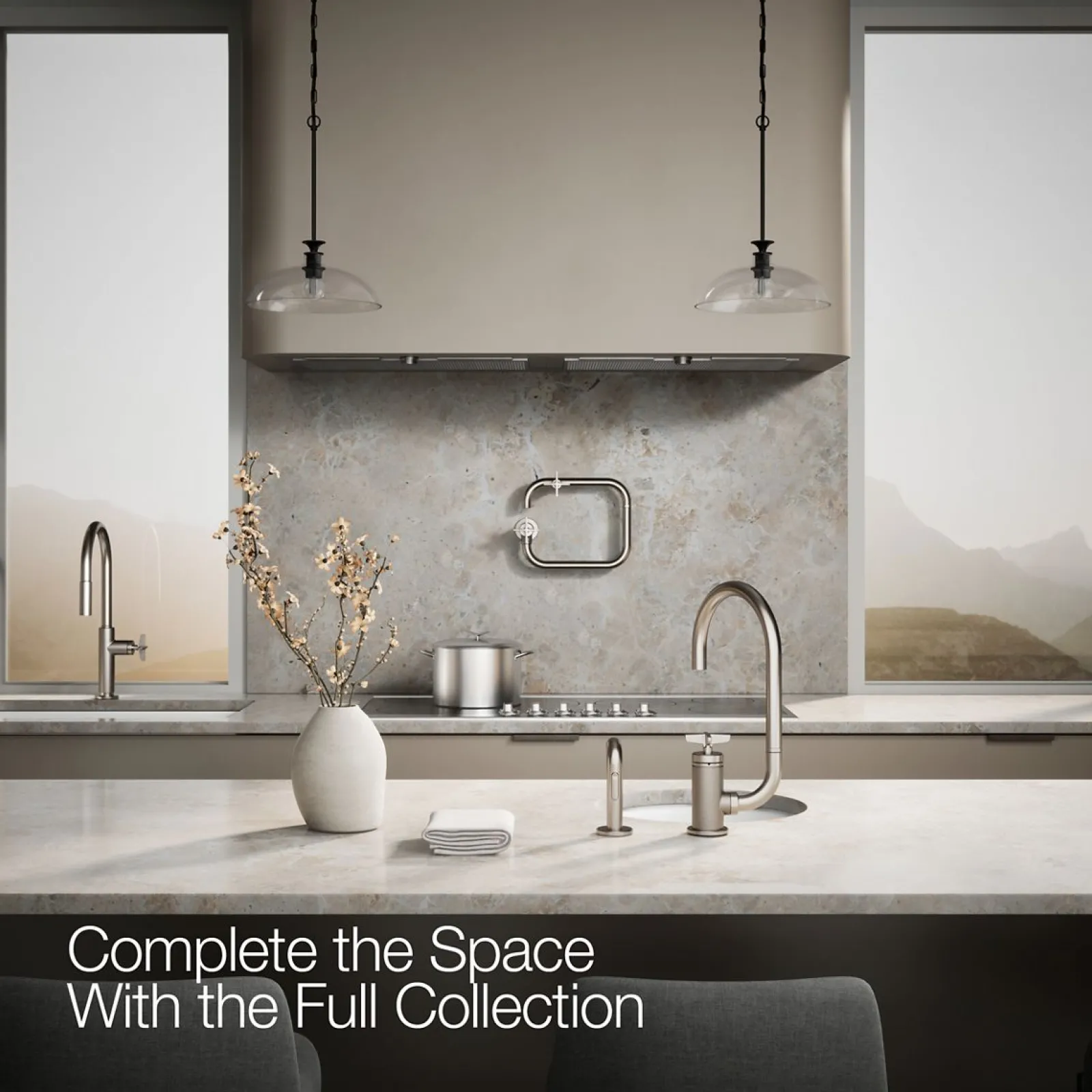 Single-handle bar sink faucet with two-function extended-reach spout and side sprayer^Kohler Outlet