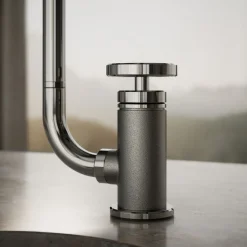 Single-handle bar sink faucet with two-function extended-reach spout and side sprayer^Kohler Online