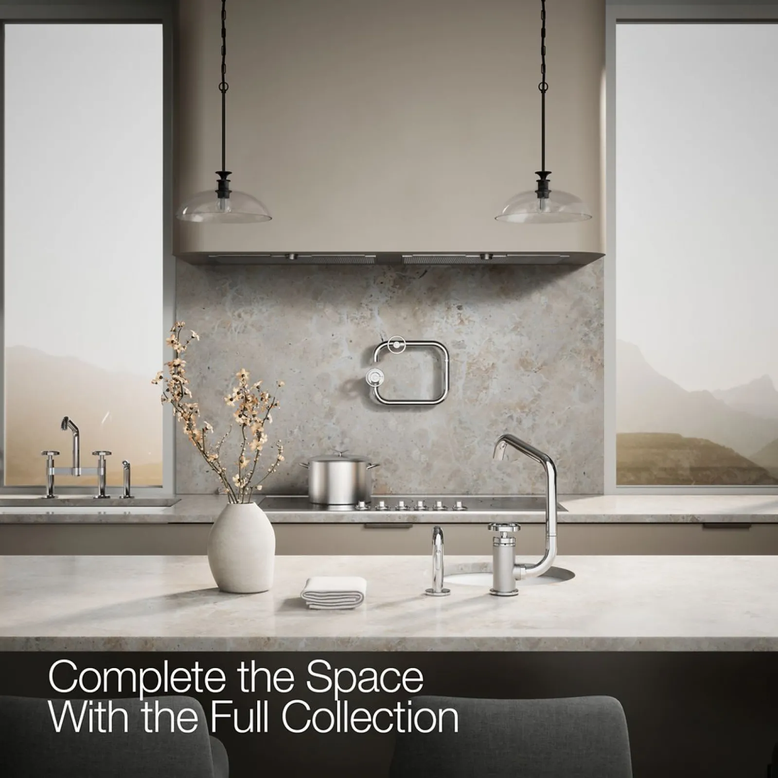 Single-handle bar sink faucet with two-function extended-reach spout and side sprayer^Kohler Online