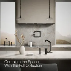 Single-handle bar sink faucet with two-function extended-reach spout and side sprayer^Kohler Online