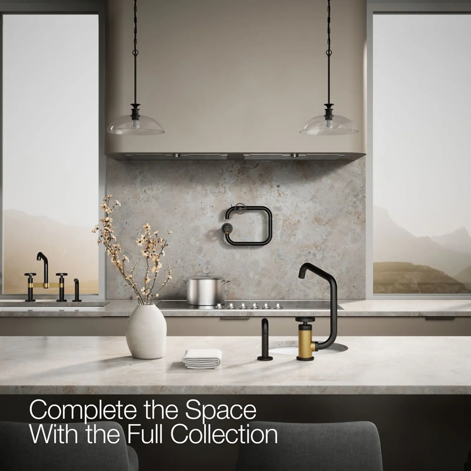 Single-handle bar sink faucet with two-function extended-reach spout and side sprayer^Kohler Online