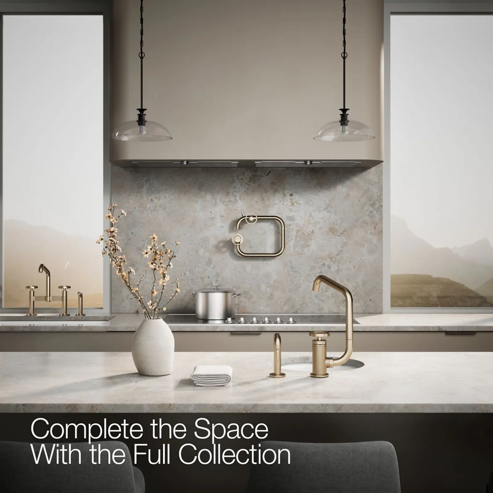 Single-handle bar sink faucet with two-function extended-reach spout and side sprayer^Kohler Online