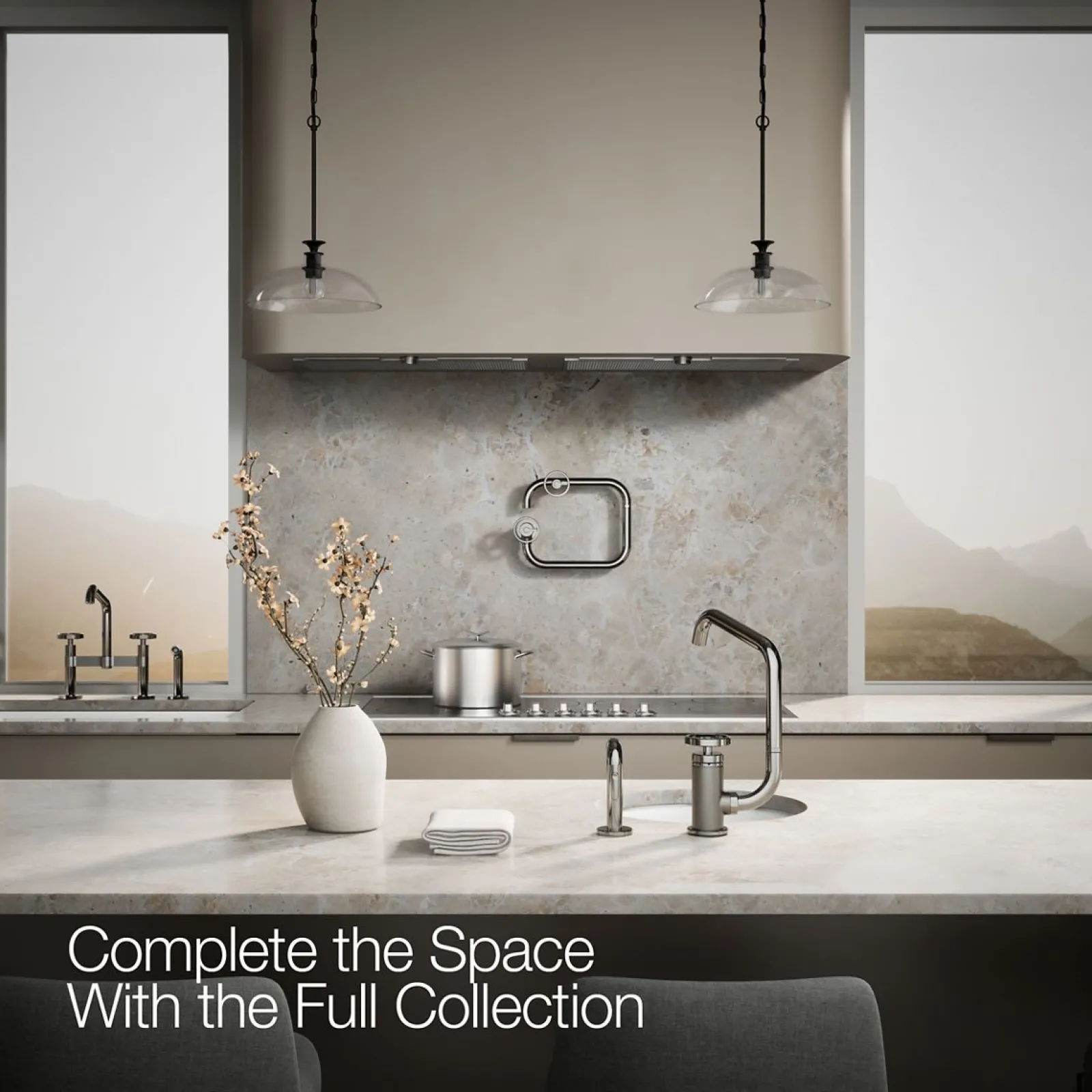Single-handle bar sink faucet with two-function extended-reach spout and side sprayer^Kohler Online