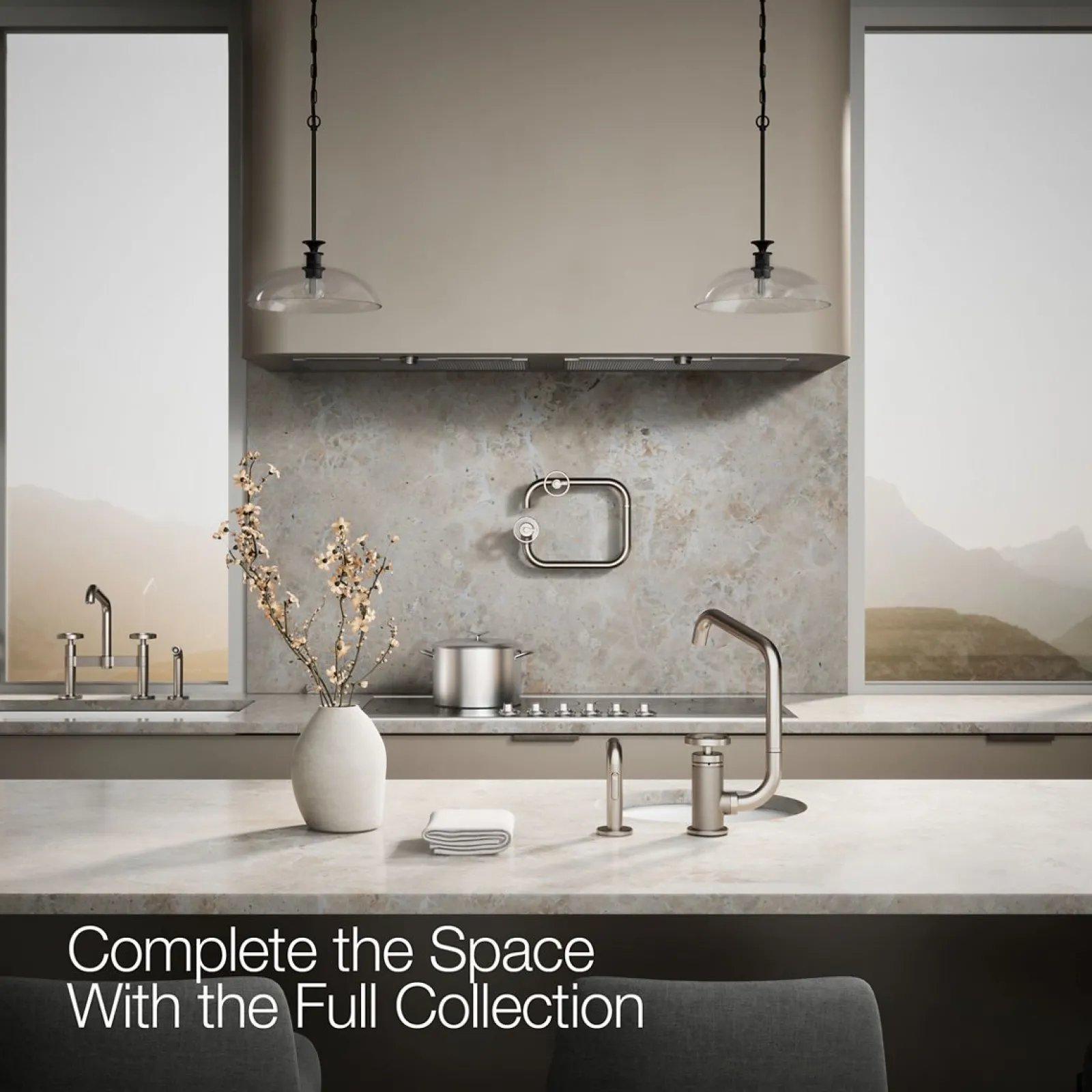Single-handle bar sink faucet with two-function extended-reach spout and side sprayer^Kohler Online