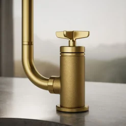 Single-handle bar sink faucet with two-function extended-reach spout and side sprayer^Kohler Online