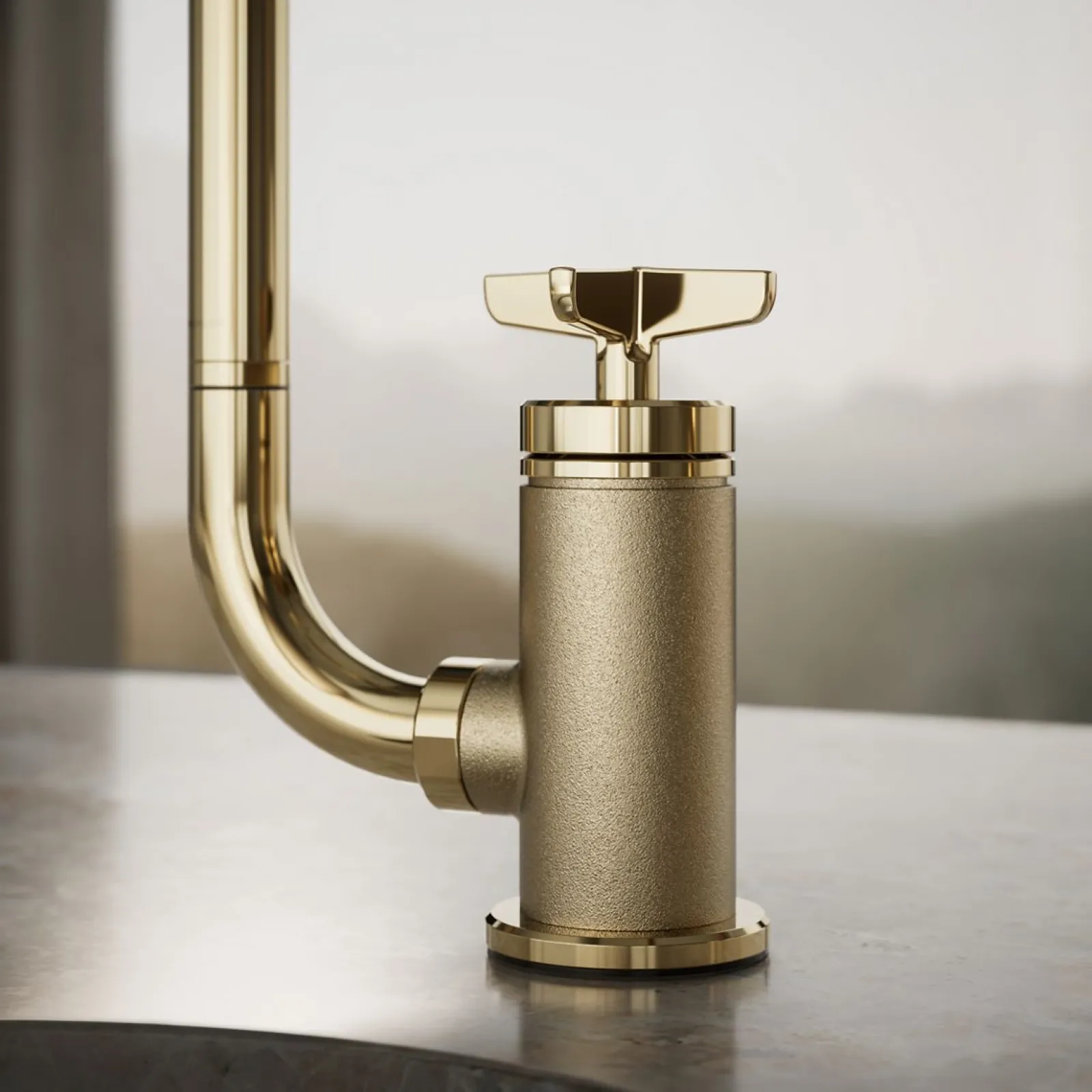 Single-handle bar sink faucet with two-function extended-reach spout and side sprayer^Kohler Online