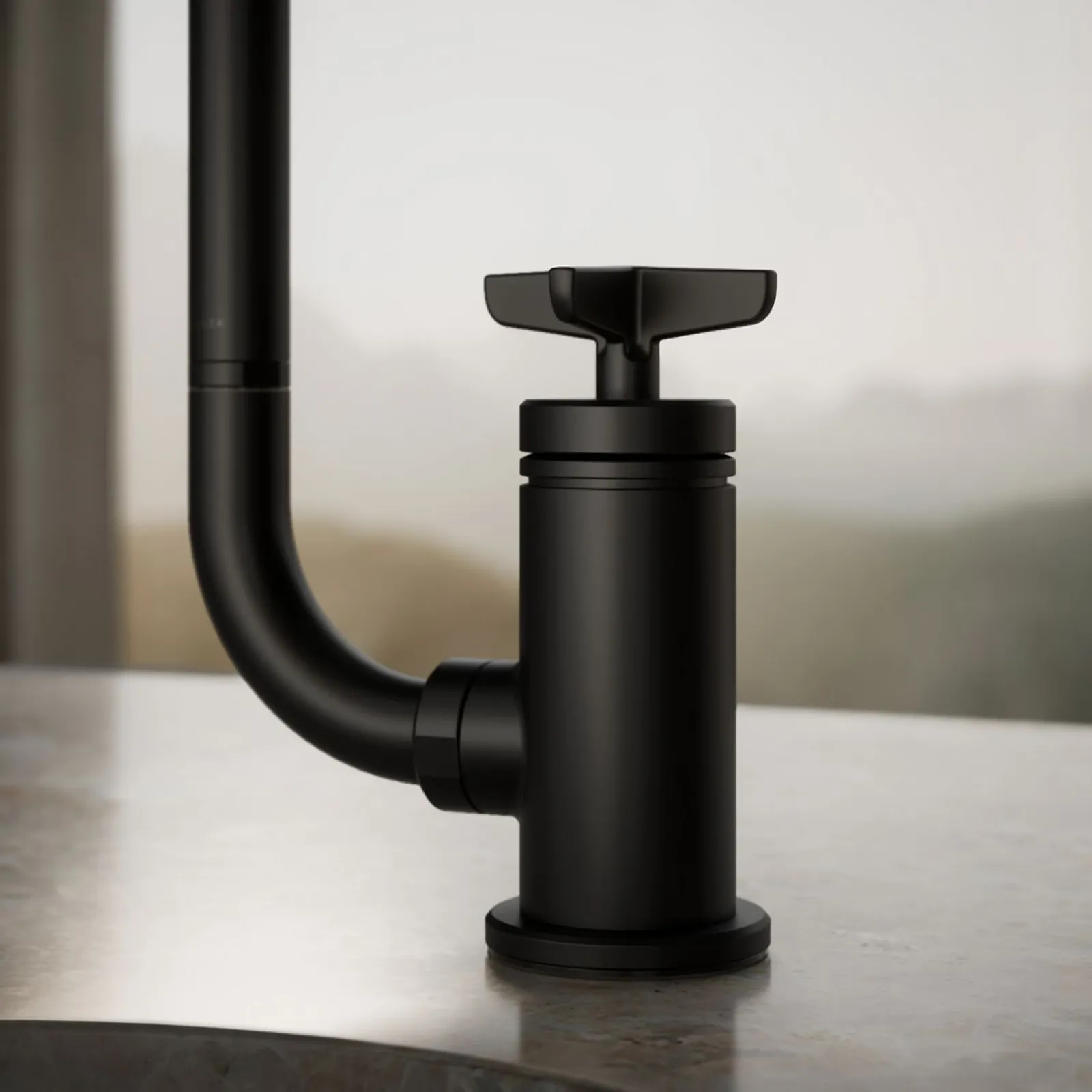 Single-handle bar sink faucet with two-function extended-reach spout and side sprayer^Kohler Online