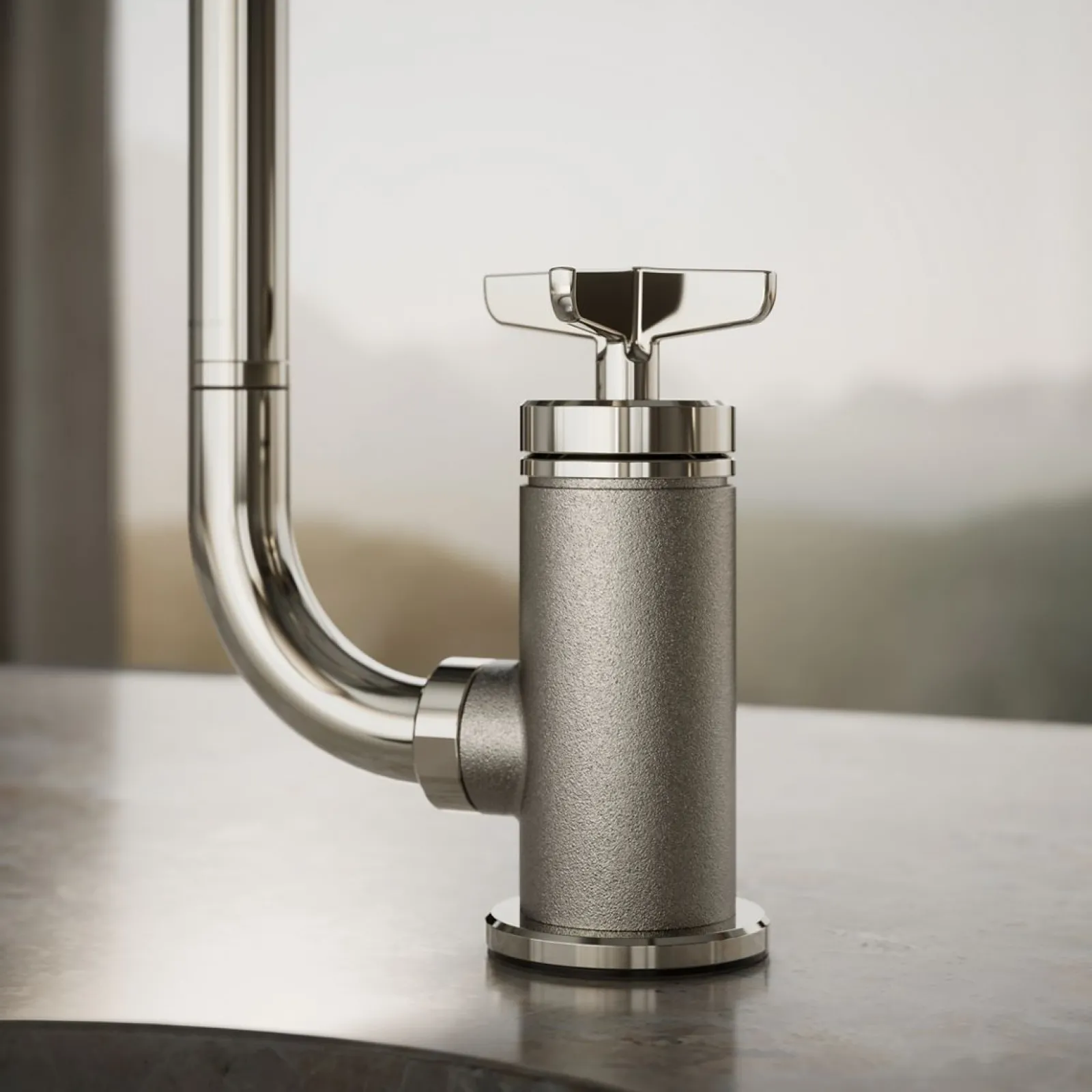Single-handle bar sink faucet with two-function extended-reach spout and side sprayer^Kohler Online