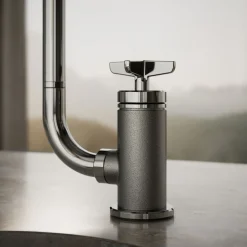 Single-handle bar sink faucet with two-function extended-reach spout and side sprayer^Kohler Online