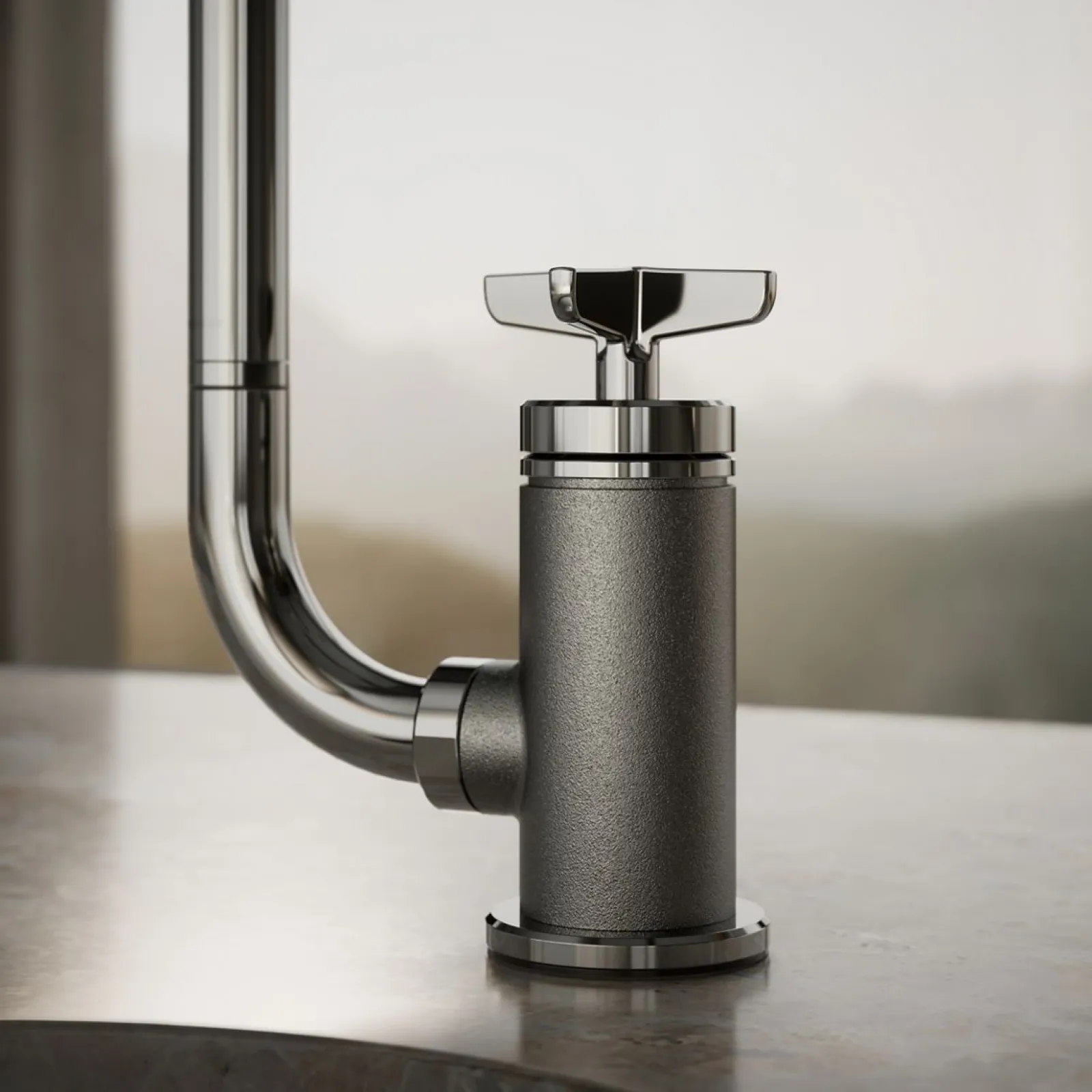Single-handle bar sink faucet with two-function extended-reach spout and side sprayer^Kohler Online