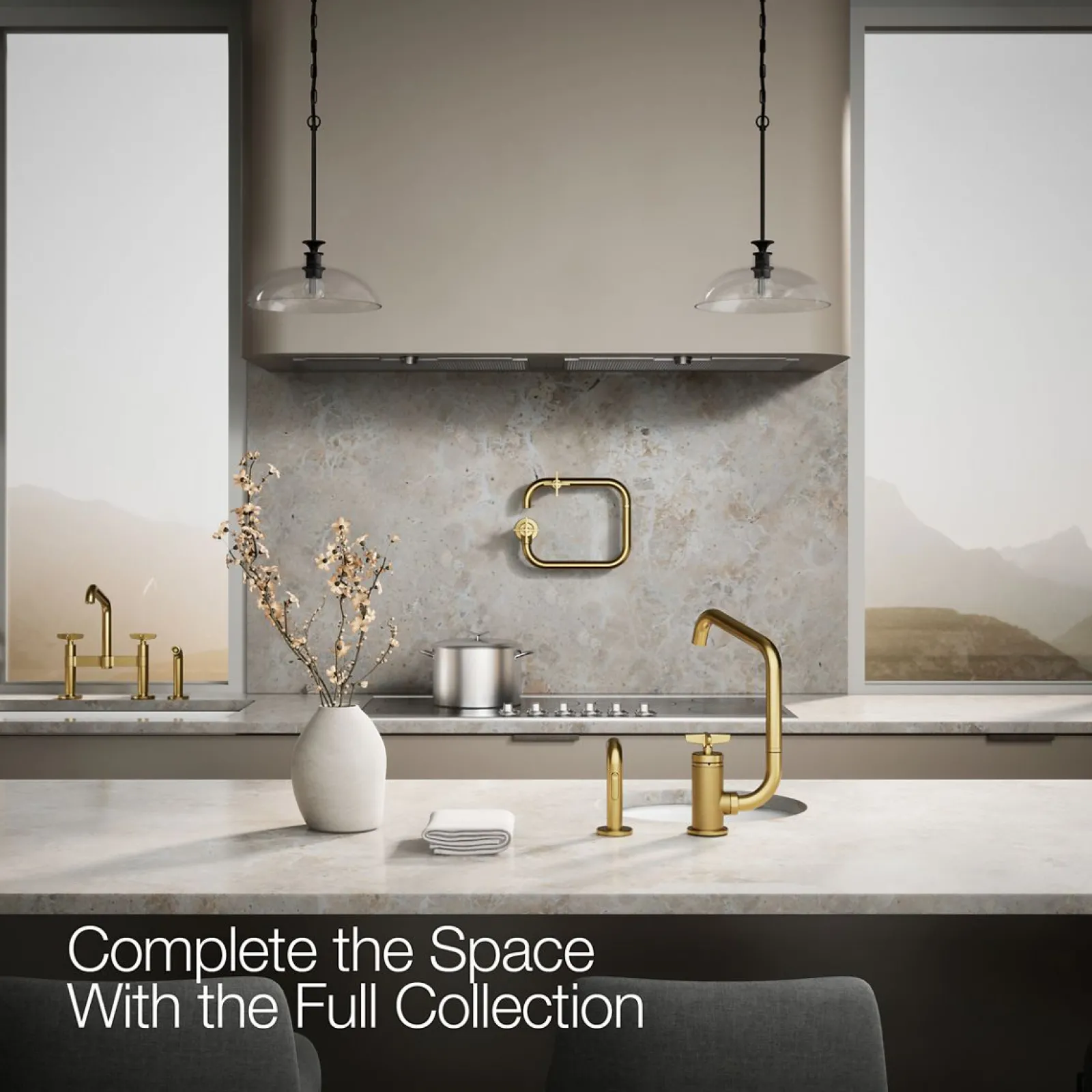 Single-handle bar sink faucet with two-function extended-reach spout and side sprayer^Kohler Online