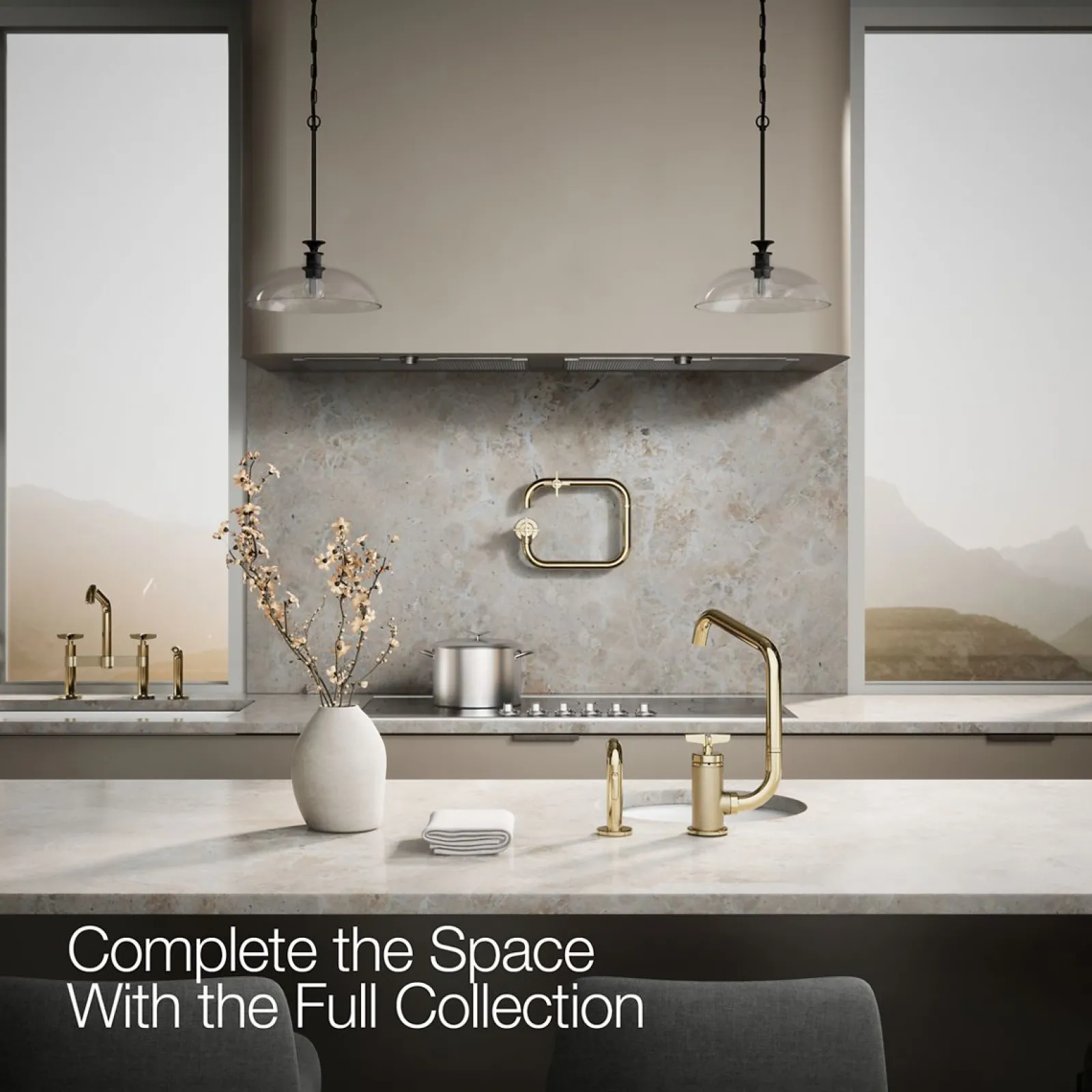 Single-handle bar sink faucet with two-function extended-reach spout and side sprayer^Kohler Online